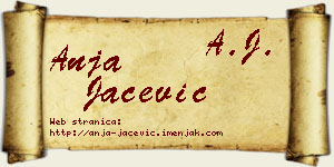 Anja Jaćević vizit kartica